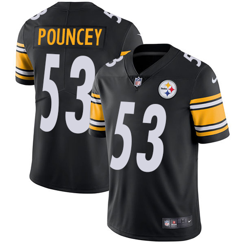 Nike Steelers #53 Maurkice Pouncey Black Team Color Youth Stitched NFL Vapor Untouchable Limited Jersey - Click Image to Close